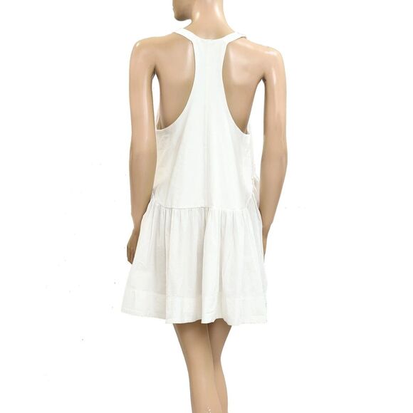 Daily Practice Anthropologie Spring Fling Racerback Mini Dress Ivory XL 280177 - Picture 10 of 11